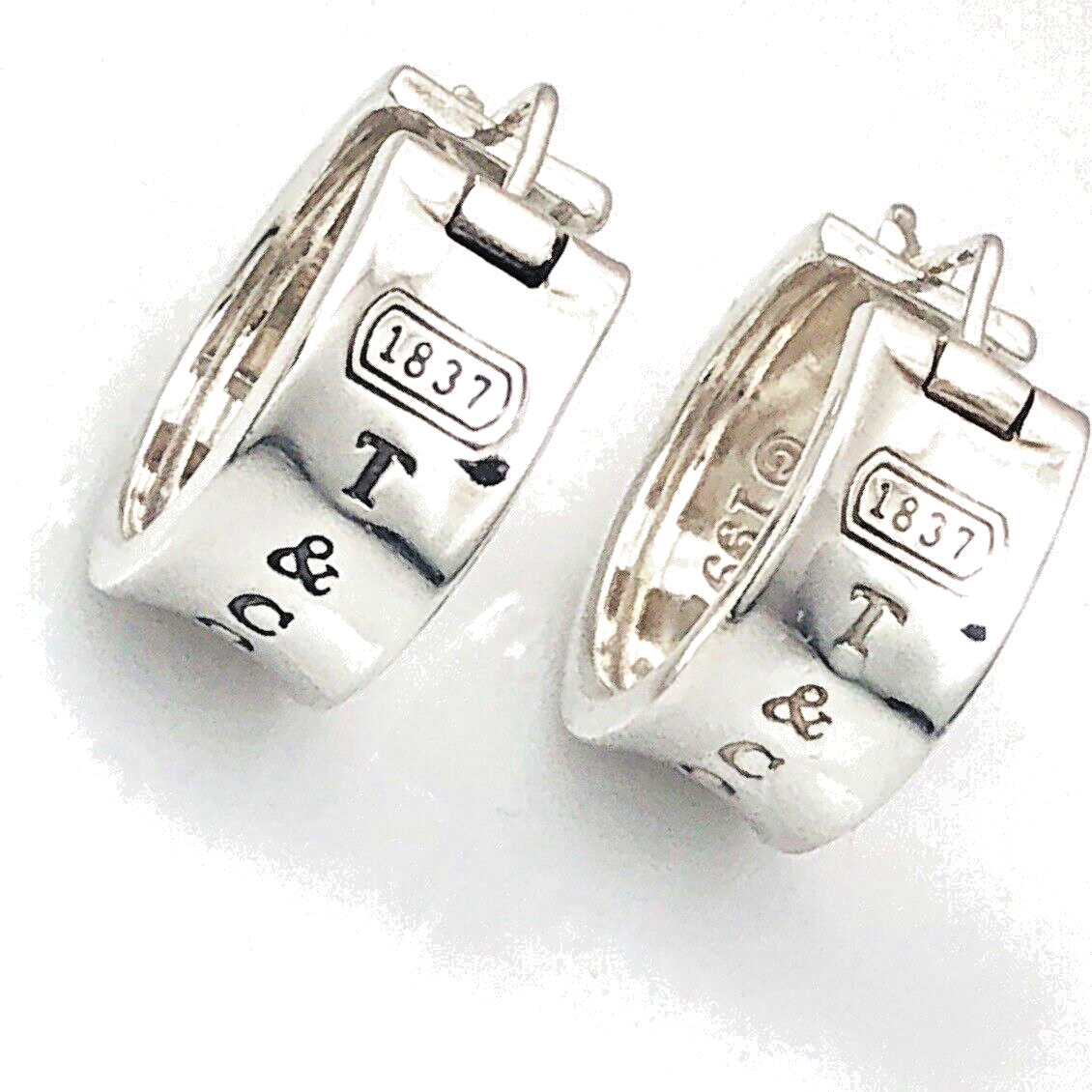 アクセサリー old Tiffany 1837 wide hoop earrings s925 Tiffany & Co. Sterling Silver 1837 Wide Hoop Earrings | eBay
