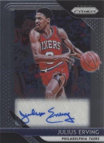 2018-19 Panini Prizm Ruby Wave Prizm Julius Erving #95 PSA 9 MINT