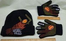 VERY CUTE - little Boys or Girls - SOCCER or Football - HAT GLOVES - CUTE