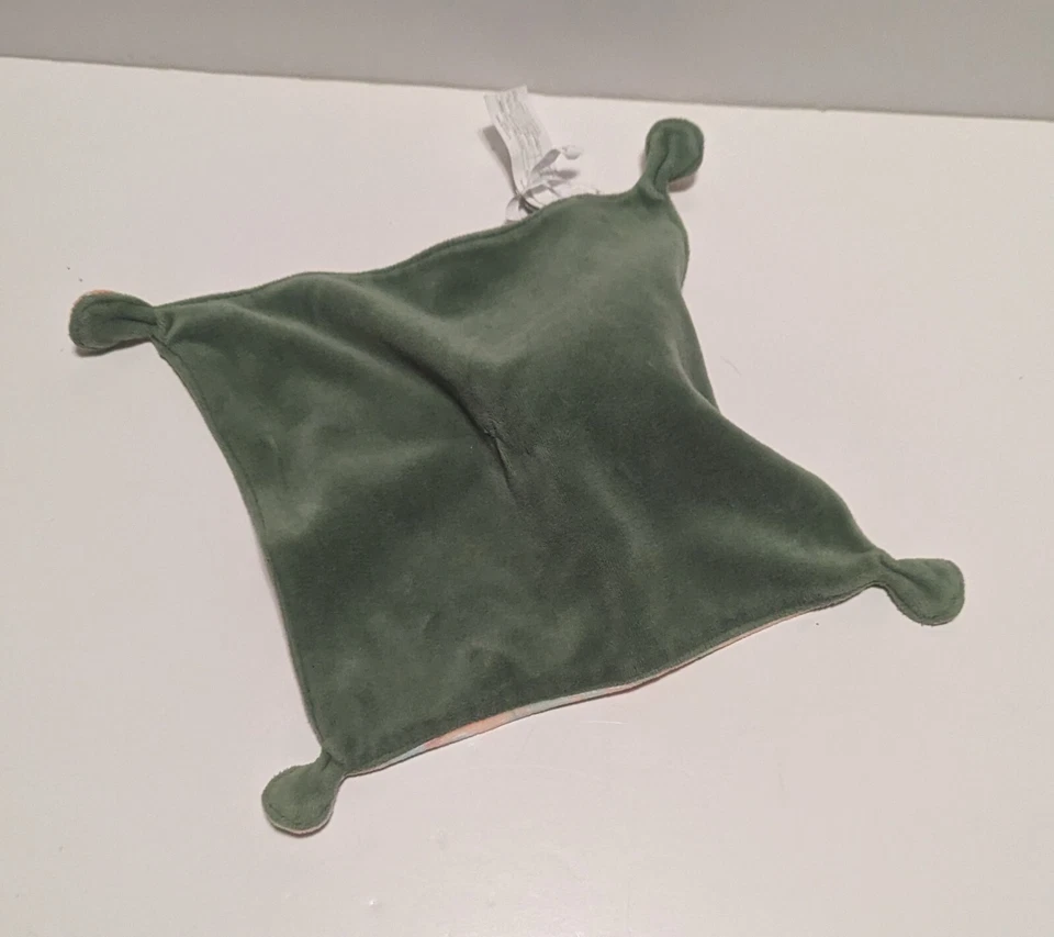 Manta de seguridad Mary Meyer Baby Lovey verde cactus felpa esquinas agrupadas suave Foto 4 de 4