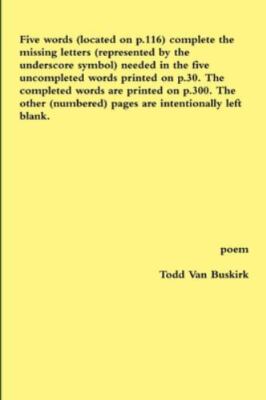 Five words (located on p.116) complete the missing letters (represented by th...