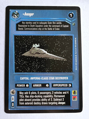 Avenger Dagobah BB Limited Decipher Star Wars CCG LP/NM