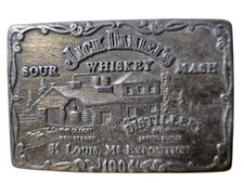 Jack Daniels Sour Mash Whiskey St Louis 1904 Exposition Vintage Belt Buckle