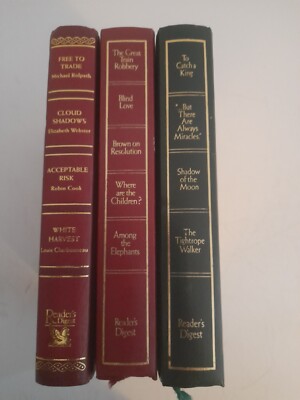 3x Readers Digest Condensed Books: inc The Great Train Robbery, To Catch A King