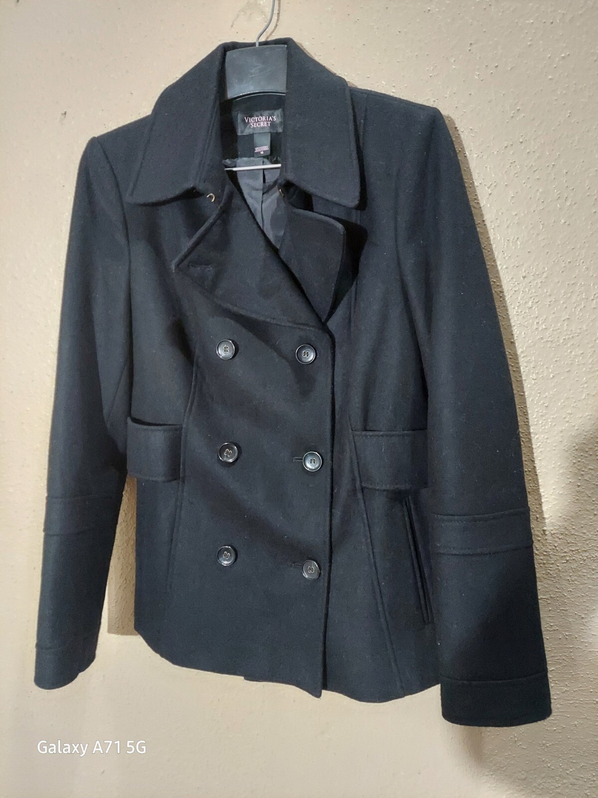 Victoria's Secret Women's Black Wool Jacket. Size 10,Condition Is Very Good. image 2