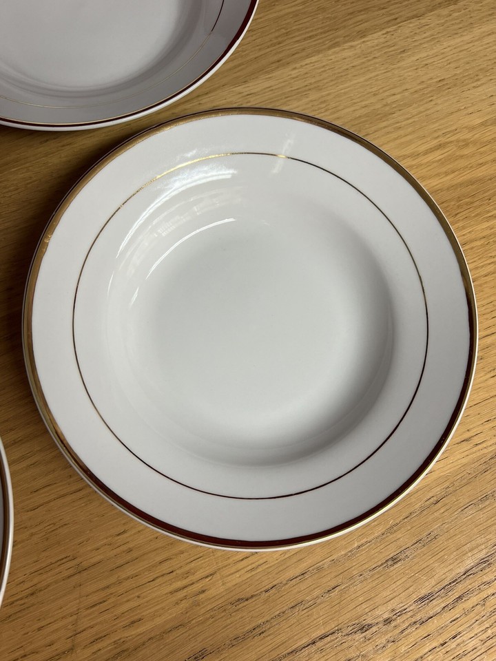 Trade Winds Tableware White with Gold Edging Bowls x 4 Job Lot eBay