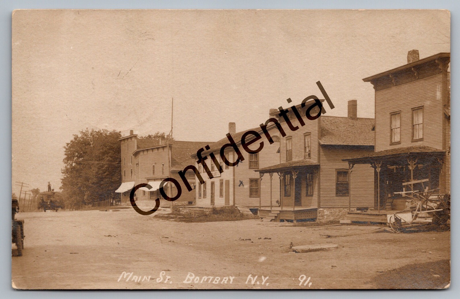 Real Photo Main Street Storefronts Hotel At Bombay New York NY RP RPPC J108 eBay