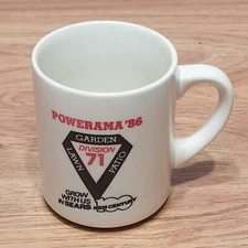 Sears Company Powerama '86 Garden Lawn Patio Division 71 New Century Coffee Cup