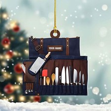 Personalized Chef Christmas Ornament 2024, Cooking Baking Christmas Ornaments