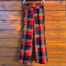 Corduroy Flair Bell Bottom Patchwork 70s Lee High Waisted