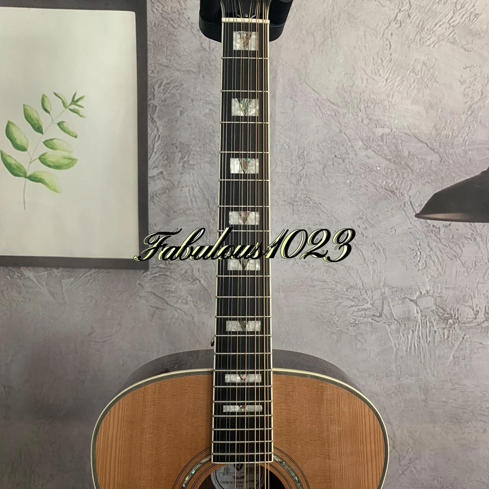 Left Handed F-512 12-string Acoustic Guitar Solid Spruce Top Rosewood Fretboard - Image 2 of 4