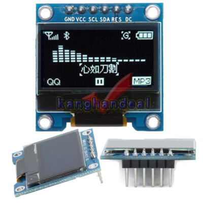 0.96'' 6Pin 12864 SPI&IIC I2C White OLED Display Module For Raspberry Pi