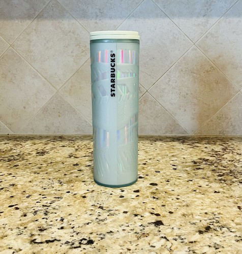 NEW 2021 Starbucks Holiday Ribbon Ice 16 Oz Cold Cup Tumbler With Sip Lid - Picture 2 of 3