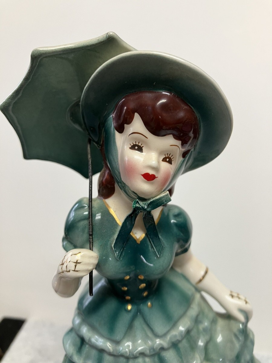 のんのん Vintage 1955 GEO Z LEFTON JEANNE “LADY GREEN DRESS W/PARASOL