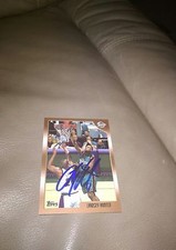Lindsey Hunter Detroit Pistons Signed Topps Card NBA