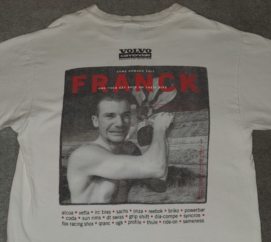VTG 1994 VOLVO CANNONDALE MOUNTAIN BIKE RACING TEAM T SHIRT Franck