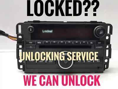 GM RADIO UNLOCKING SERVICE ONLY . WE WILL UNLOCK