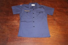 Boy Scouts of America BSA Youth Shirt Blue Large Plain No Patches Short Sleeve