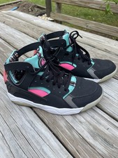 Nike Air Flight Huarache GS Retro Youth 705281-003 Sneakers 7Y Black Pink Unisex