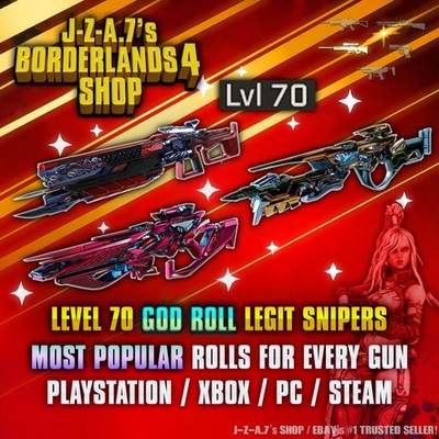 Borderlands 4 LEGENDARY PEARLESCENT SNIPER LVL 70 BL4, GEAR  PC-PS-XBOX 