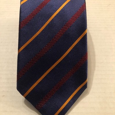 ERMENEGILDO Zegna azimut men's new blue 100%silk tie  3 1/2'' X 61'' made in Italy