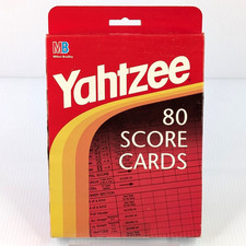 Vintage YAHTZEE Score Cards Pad 80 Count Milton Bradley - NEW Sealed Package