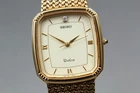 [Near MINT] Vintage SEIKO Dolce 5E31-5A90 28mm Diamond Gold Quartz Men's Watch