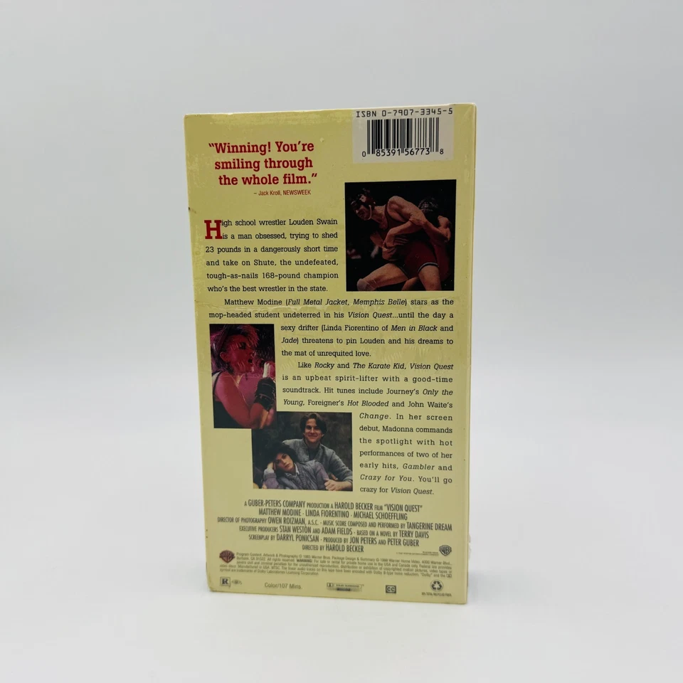 Vision Quest (1985) Sealed VHS Warner Coming of Age Teen Drama Romance Sports Foto 2 de 4