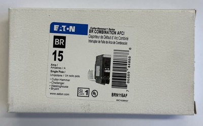 #ad Eaton BRN115AF 15A 1P 120 240V Combination AFCI Circuit Breaker $45.99