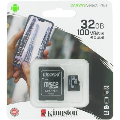 Kingston 32GB micSDXC Canvas Select Plus 100 MB/s Mini SD Card