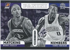 2012-13 Panini Matching Numbers MICHAEL BEASLEY Heat THOMAS ROBINSON Blazers