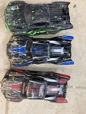 Lot of 3 Traxxas Sledge Body - Blue  RED 9511 off brand Green OK SHAPE truck