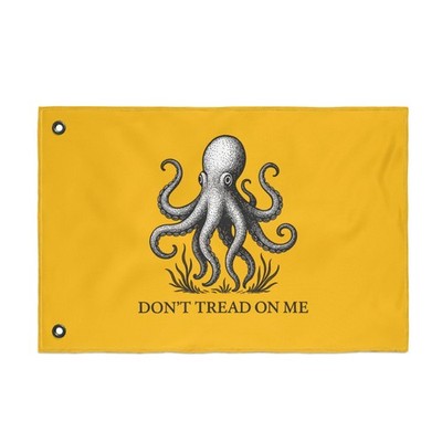 Don't Tread On Me Octopus Flag   Double-Sided Nautical Liberty Banner