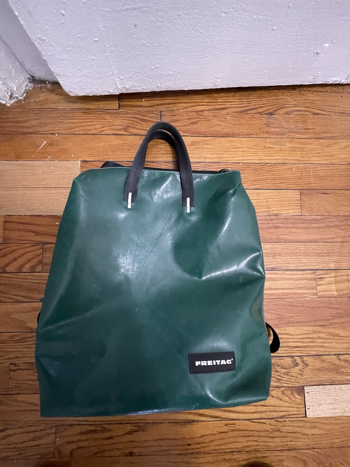 FREITAG F201 PETE tote Bag GREEN Backpack - Excellent Condition! image 6