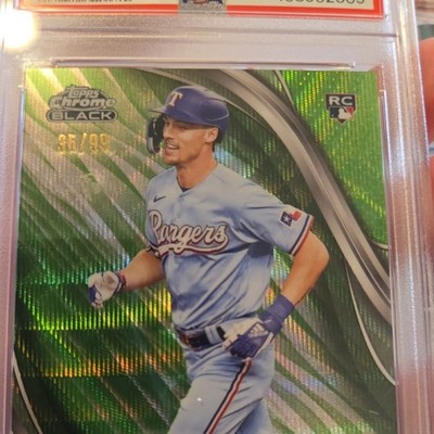 2024 Topps Chrome Black - Evan Carter #83 Green Wave Refractor /99