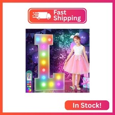 Imprsv Colorful Marquee Letters 4 Feet Tall, Large Light up Letters L