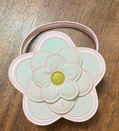 Cat & Jack Pink Glitter Flower Purse