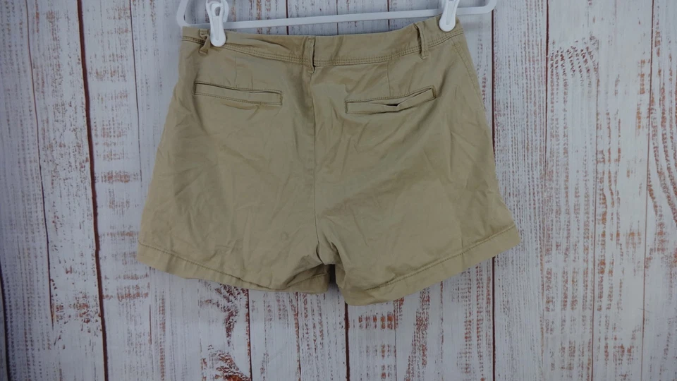 Pantalones Cortos Banana Republic Caqui Para Mujer 8 Mezcla de Algodón Informal Minimalista Cápsula Foto 2 de 4