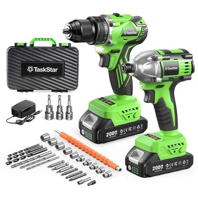 Cordless Drill Impact Combo 21V Taskstar Brushless