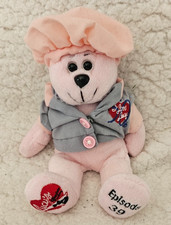 I Love Lucy Show Bear Plush Pink Episode 39 Job Switching Chocolate Bean Bag 8"