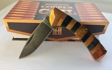 Rough Ryder Lockback Folding Knife 2.88" Stainless Blade Bone/Copper Handle