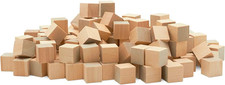 DIY Wooden Cubes 3/4-Inch, Pack of 2000 Small Blank Wooden Blocks, Unfinished Wo
