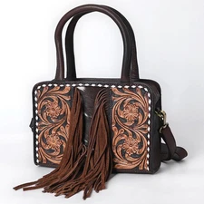 AD American Darling Tote Hand Tooled Hair-On Genuine Leather Women Bag Western