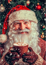 Christmas Diamond Art Kits for Adults Beginner, Santa Claus 5D Diamond Painting