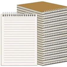 24 Pack A5 Spiral Notebooks Bulk with Kraft Cover, 8x5.5 Inch Lined Paper Tra...