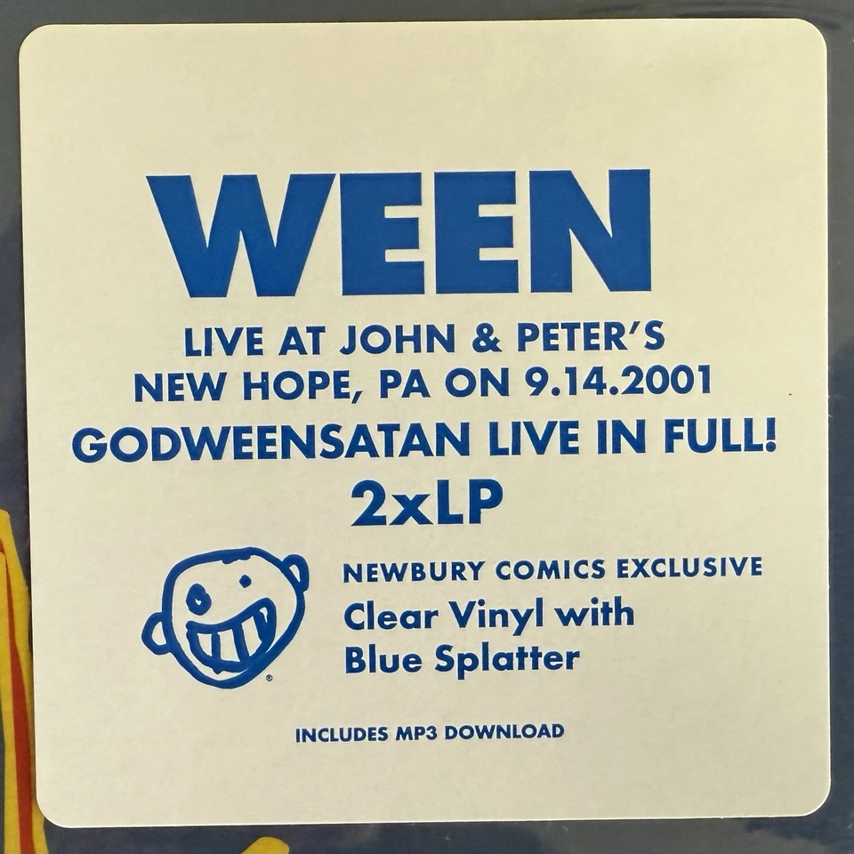 Ween ~ GodWeenSatan Live - [Clear w/ Blue Splatter Vinyl, Ltd /600] 2xLP Foto 3 de 4