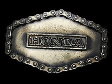 MB13169 COOL VINTAGE 1976 GREAT AMERICAN HONDA MOTORCYCLES CHAIN EDGE BUCKLE