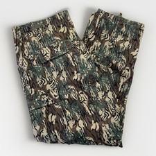 Pantalones de Combate Para Hombre L Madera de Pino Camuflaje Natural Caza Años 90 Carga Militar De Colección Y2k