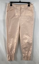 Chanel Women's Pink Vintage Y2K 05P Tapered High Rise Ruched Ankle Pants Sz 40