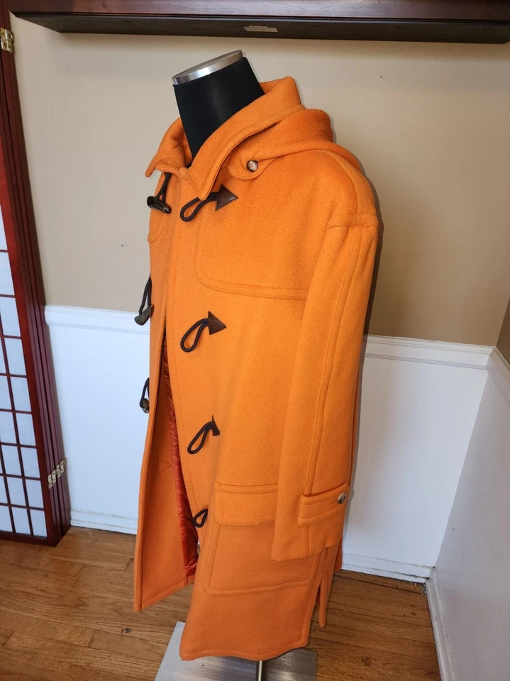 Abrigo de Lona Hermes Naranja Prístino Nuevo Nunca Usado #54 Foto 3 de 4